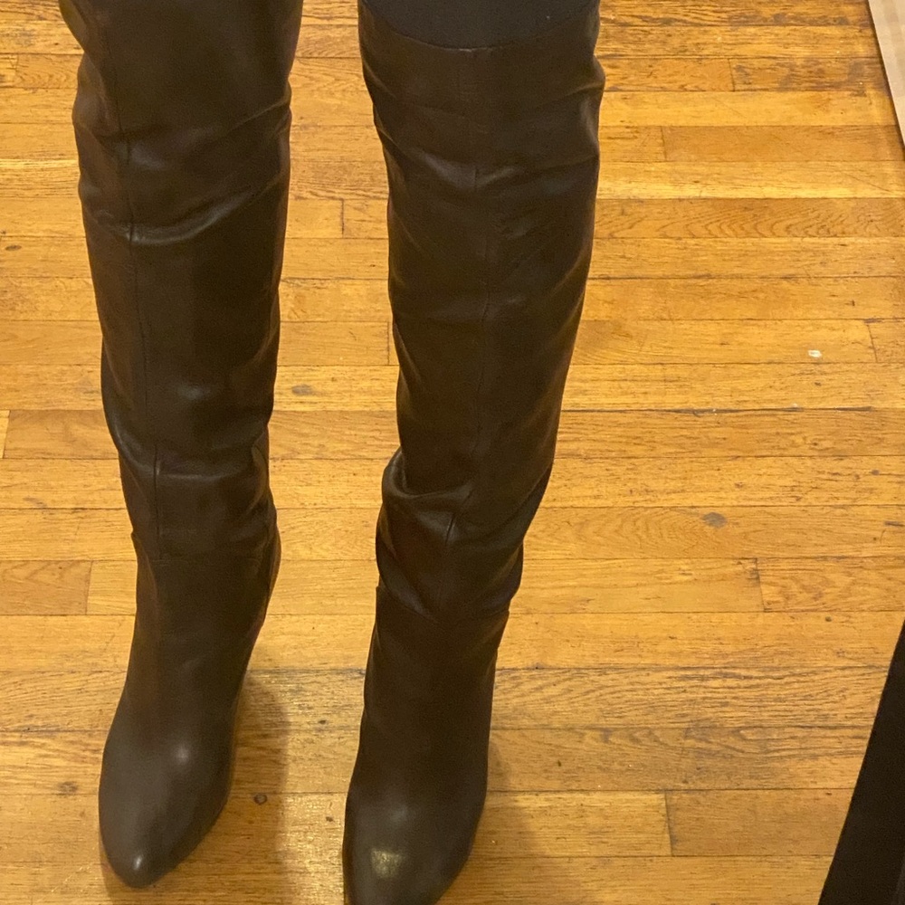Guess Black Heeled Knee-High Boots